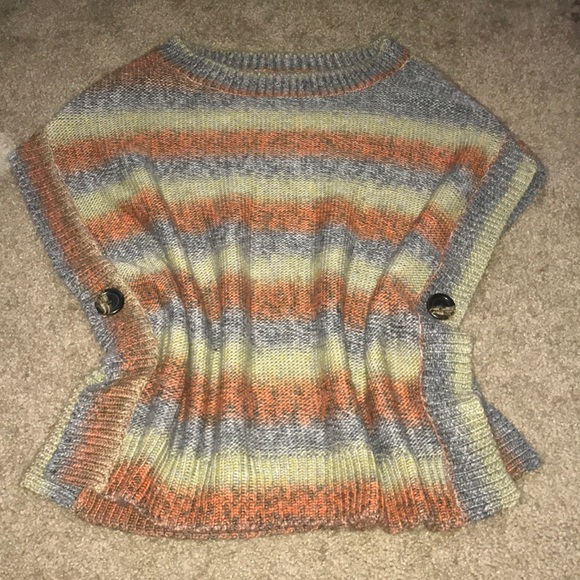 The Limited Sweaters - Striped poncho